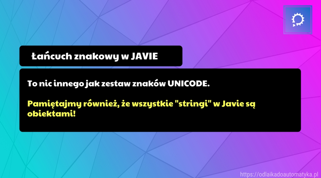 Łańcuchy znakowe w Javie